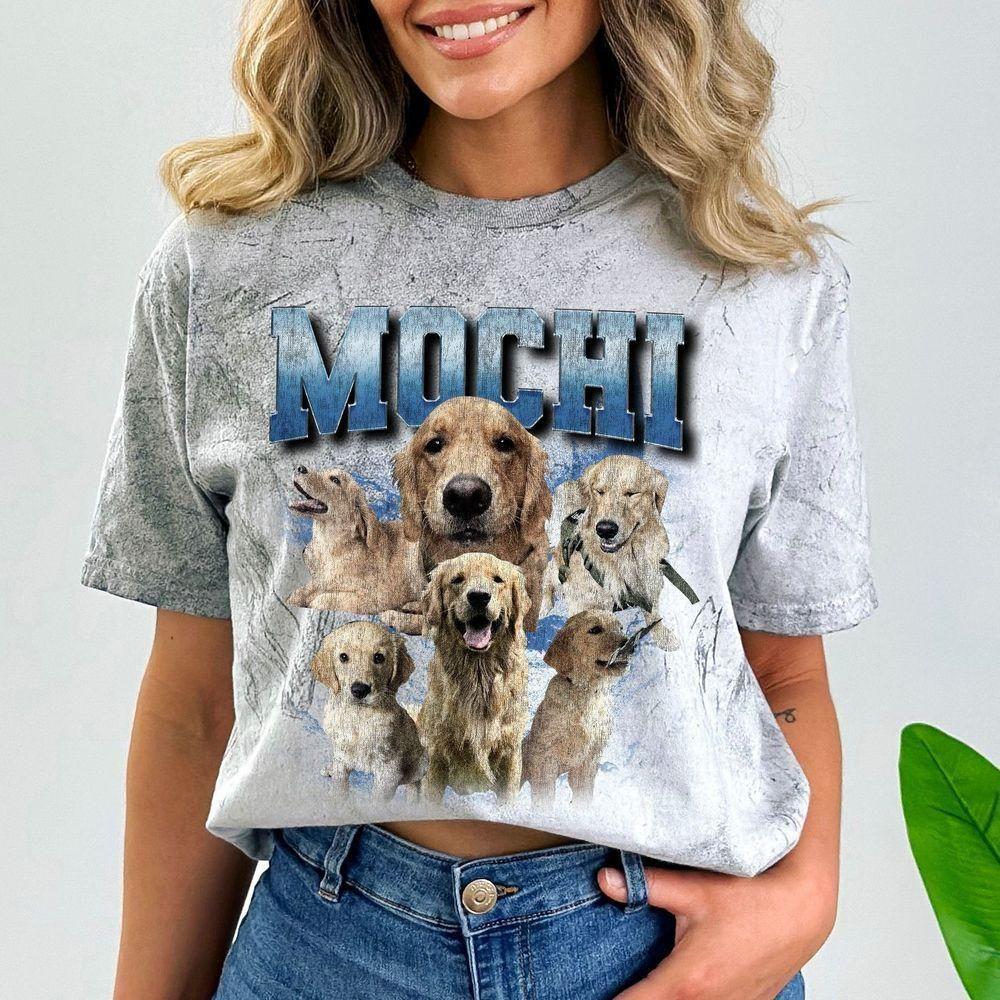Retro Custom Dog Tie Dye Comfort Color Vuitino Shirt